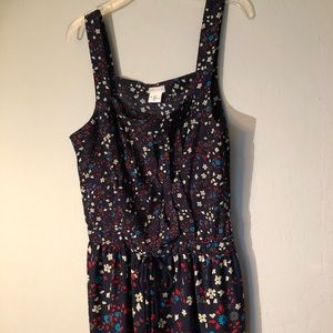 Cooperative one piece flower romper- side zipper